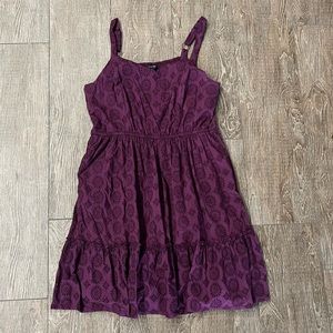 Lane Bryant Magenta Dress with Stretchy Back & Adjustable Straps - 20